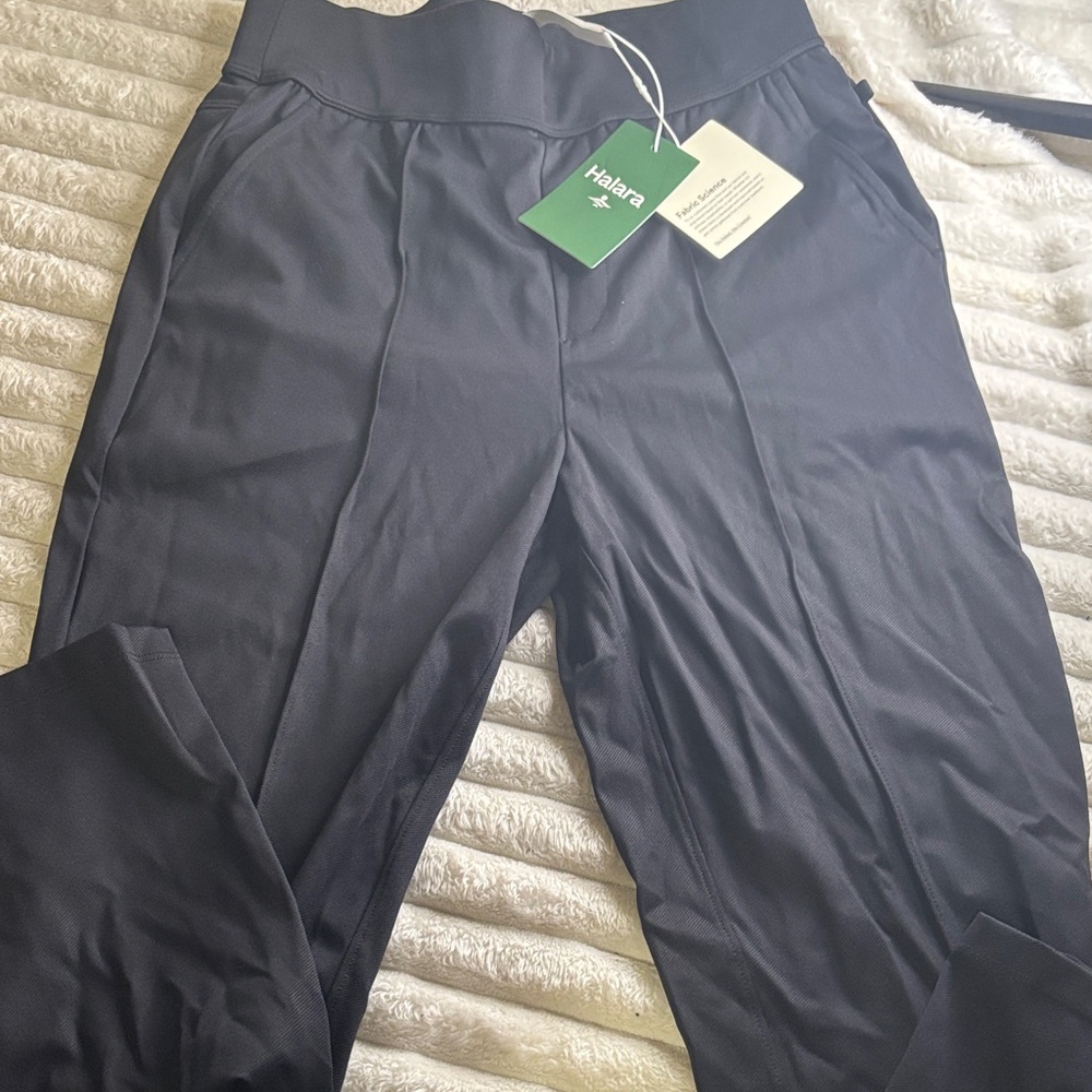 HALARA Dark Navy Ponte Wide-Leg Trousers